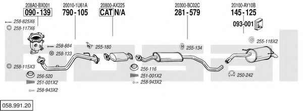 BOSAL 058.991.20 Exhaust System